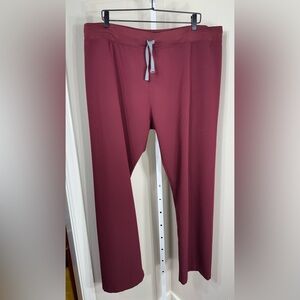 FIGS Technical Collection Women's Scrub Pants XXL Burgundy Maroon